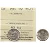 Image 1 : 1933 10¢ ICCS Choice Mint State-63 Brilliant and lustrous.  Scarce date.