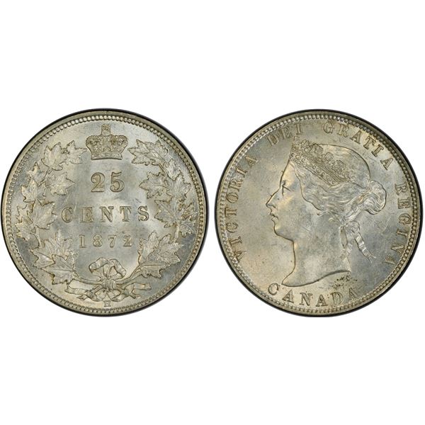 1872 25¢ "7/7" Obv.2 PCGS/ICCS Choice Mint State-64 Fully brilliant and lustrous