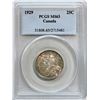 Image 2 : 1929 25¢ PCGS Choice Mint State-63.  Frosty whites with peripheral tints.