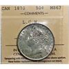 Image 2 : 1870 50¢ LCW ICCS Choice Mint State-63.  Nice Victorian example displaying strong details with attra