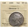 Image 2 : 1888 50¢ Obv 2 ICCS Very Fine-20.  Decent key issue.