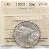 Image 2 : 1903H 50¢ ICCS Choice Very Fine-30 Lustrous example.  Looks better than the assigned grade.