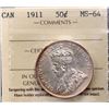 Image 1 : 1911 50¢ ICCS Choice Mint State-64 Brilliant and lustrous with a touch of golden tone.  A scarce exa