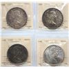 Image 1 : 1958 $1, 1959, 1966 "LB", 1967, All 4 coins ICCS Gem Mint State-65
