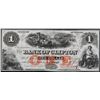 Image 1 : The Bank of Clifton 1859 $1 #8673 CH-125-10-04-02 PMG Choice Uncirculated-64, minor pinholes. Attrac