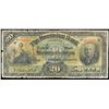 Image 1 : The Dominion Bank;  1909 $20 #054083 CH-220-20-04, PMG Very Good-8 with border issues.
