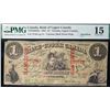 Image 3 : Bank of Upper Canada 1861 $1 #37265 " RED O/P - HAMILTON" - 0124 CH-770-22-06-02a PMG Choice Fine-15
