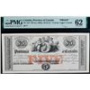 Image 3 : Province of Canada 1850 $5 PC-1cP PMG Choice Uncirculated-62.  Rarely seen and offered.