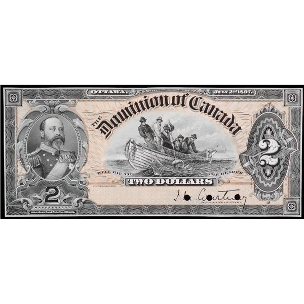 1897 $2 DC-14P1 "Trial Proof with brown tint"  PMG Choice Uncirculated-63.  Very scarce and seldom o