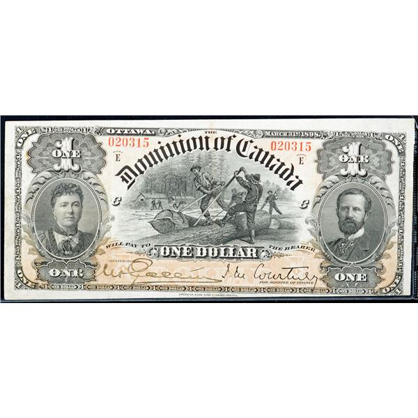 1898 $1 DC-13b #020315 Series ¨E¨A nice and bright EF example.