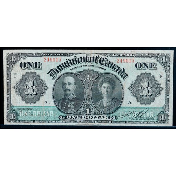 1911 $1 DC-18b 249015 ¨Series E¨ Green Lines  a decent VF example.