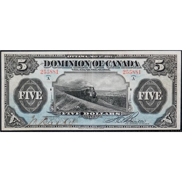 1912 $5 DC-21a #255881 Legacy Currency Grading Choice Very Fine-30PPQ