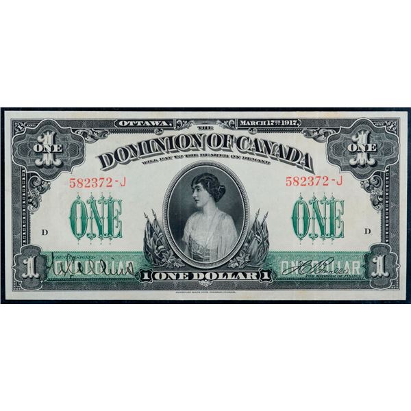 1917 $1 DC-23a-i #582372-J BCS Choice Very Fine-30.