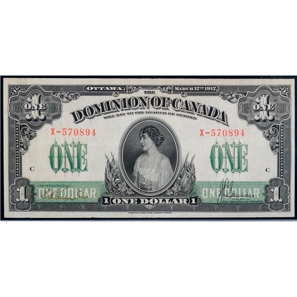 1917 $1 DC-23b #X-570894 Legacy Choice Very Fine-35PPQ.