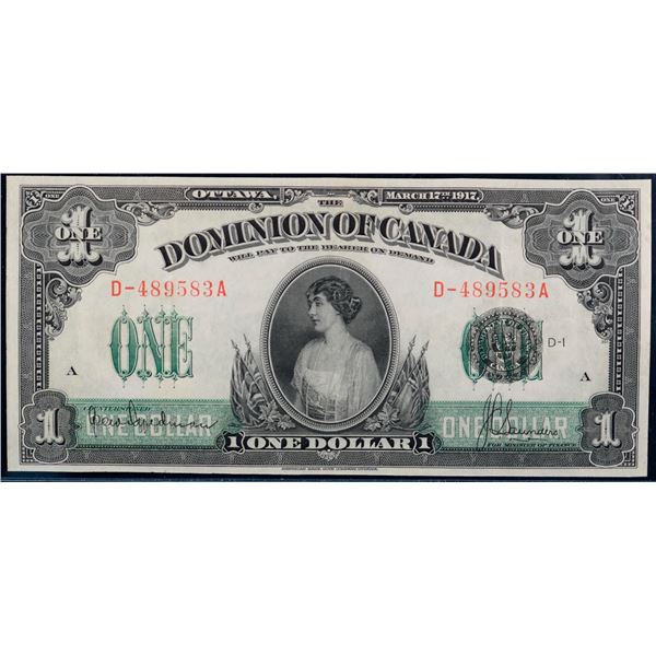 1917 $1 DC-23c #D-489583A Legacy Choice Extra Fine-45.