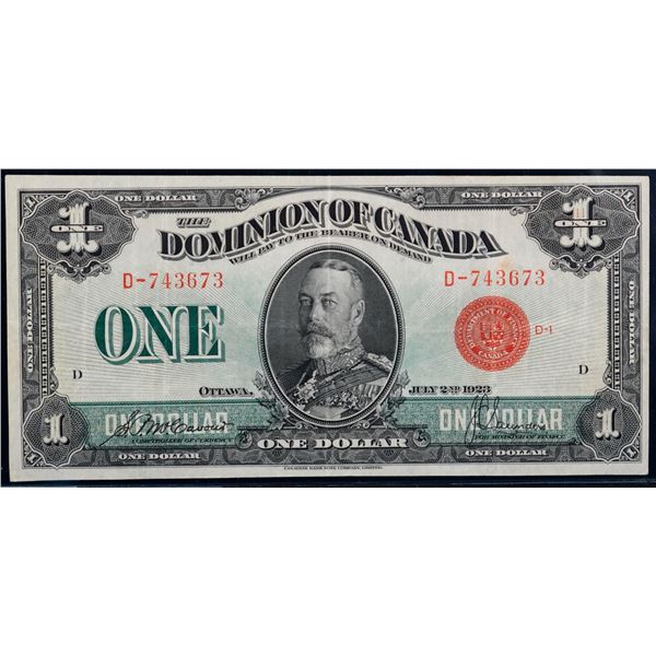 1923 $1 DC-25b #D-743673 Legacy Choice Very Fine-30PPQ.