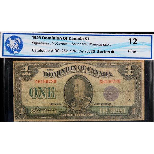 1923 $1 DC-25k #C6190930 ¨Purple seal¨WMG Fine-12