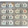 Image 1 : 1923 $1's , group of 8 notes with various seals and check letters.  VG to VF, one note with stains.