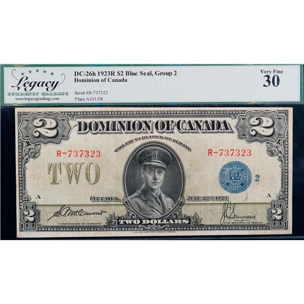 1923 $2 DC-26h #R-737323 Legacy Choice Very Fine-30.