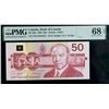 1988 $50 BC-59d #FHY2994325 PMG Superb Gem Uncirculated-68 EPQ