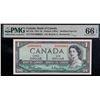 Image 1 : 1954 $1 BC-37b-i P/M0000004 PMG Choice Uncirculated-66EPQ.  An exceptional high grade example with n