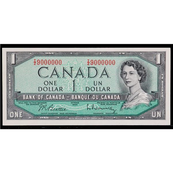 Million; 1954 $1 BC-37b-i I/Z9000000 Legacy Currency Grading Choice Uncirculated-64PPQ