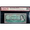 Image 2 : Error; 1954 $1 BC-37b #A/00683239/A/O0783239 BCS Choice Very Fine-25 "Mismatched serial Number, trim