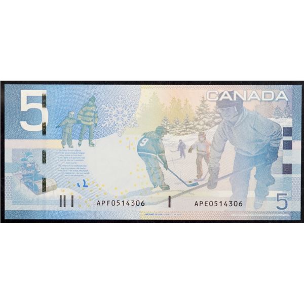 Error Note; 2006 $5 BC-67a #APF/APE0514306, PMG Superb Gem Uncirculated-66EPQ. Mismatched Serial Num