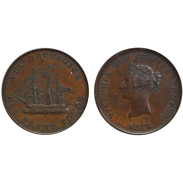 NB-2A, Breton 909 - Marelic NBT-29 Co-25, PCGS AU58 - designated as Rarity 9 as listed in The New Br