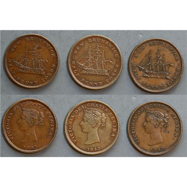 NB-1A1, Breton 910, Marelic NBT13, 14 & 15.  Lot of 3 tokens VF+ and better.  Rarity 2-6.