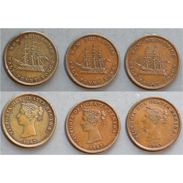 NB-1A1, Breton 910, Marelic NBT18, 19 & 20.  Lot of 3 tokens Fine  and better.  Rarity 1-3.