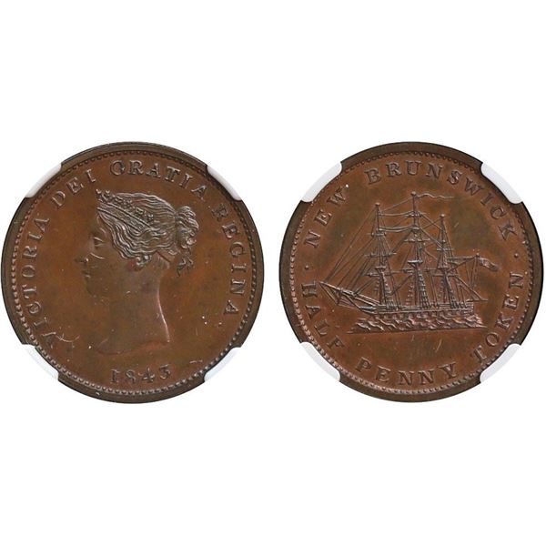 NB-1A1, Breton 910, Marelic NBT22.  Unlisted by Courteau, NGC MS64BN.  Rarity 10.