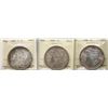 USA; 1887-S $1, 1890, and 1886, All 3 coins ICCS MS62.