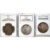 Image 1 : USA; 1894-O $1 NGC VF35, 1881-S NGC MS63, and 1883-O ANACS MS62, lot of 3 coins graded.