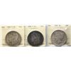 Image 1 : USA; 1903-S $1, 1892-S, and 1921 Peace, All 3 coins ICCS VG8.