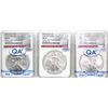 Image 1 : USA, 2016 $1 Silver Eagle Early Releases NGC MS70.  Lot of 3 coins.