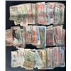 Image 1 : World banknote lot; Large group of approx. 200 notes.  Various countires.  Grades vary!