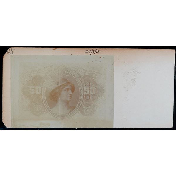 Photo Proof Notes;  Banco de Portugal 20 Escudos 50 Pesetas.  Lot of 2 Photo Proof notes on same car