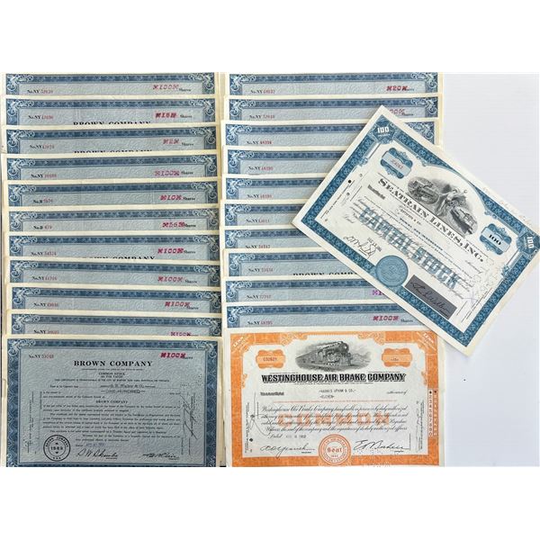 Stocks & Bonds;  Lot of 59 various North American issues.