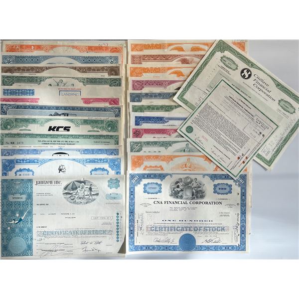 Stocks & Bonds;  Lot of 50 various North American issues.