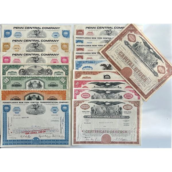 Stocks & Bonds;  Lot of 50 various North American issues.