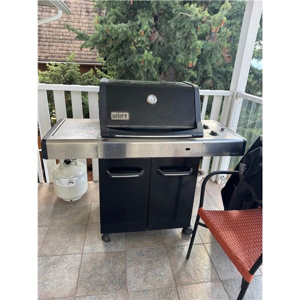 Weber spirit, propane, barbecue and tank