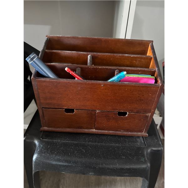 Wood desk organizer