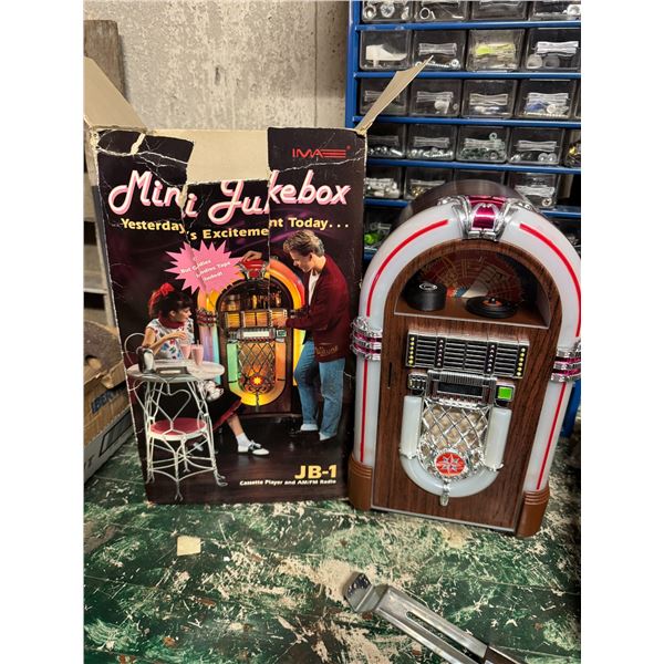 Mini jukebox, cassette player and AM/FM radio