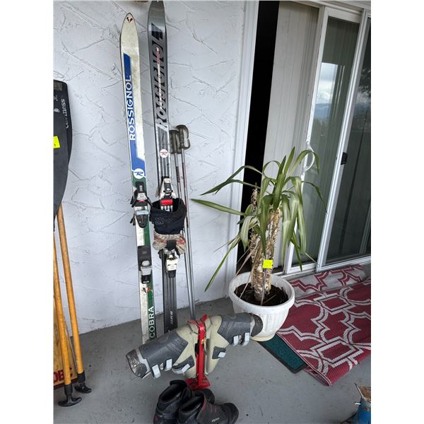 Skis, poles, boots