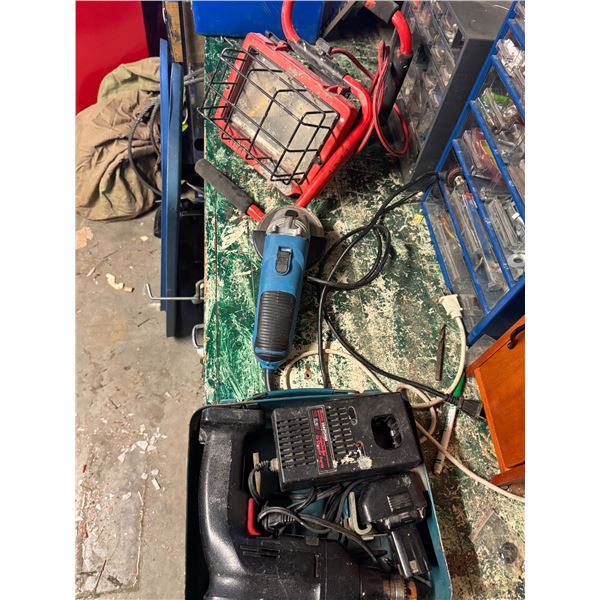 Work light , grinder and drill