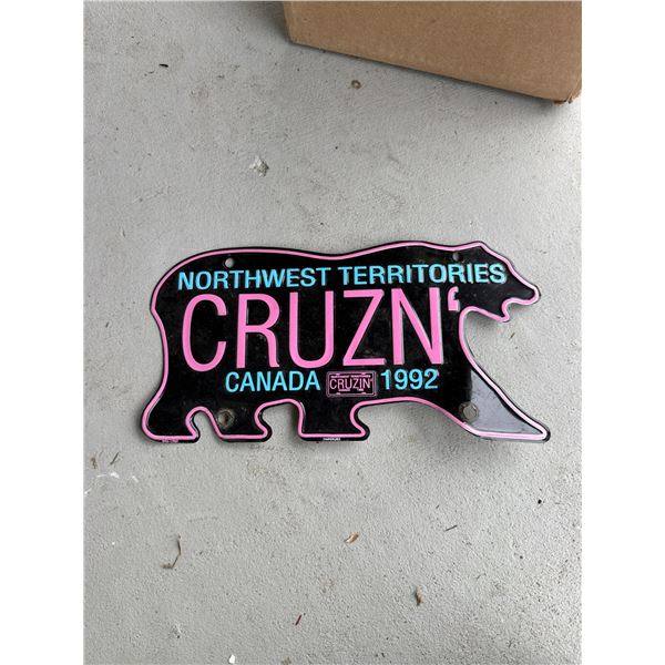 Northwest territories, cruising Canada license plate