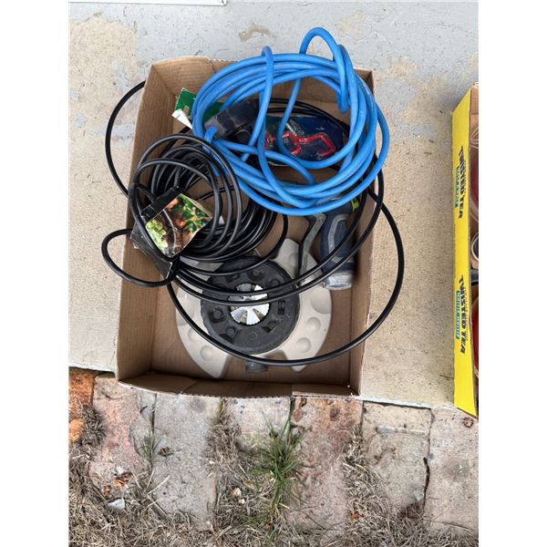 Irrigation items and extension cord