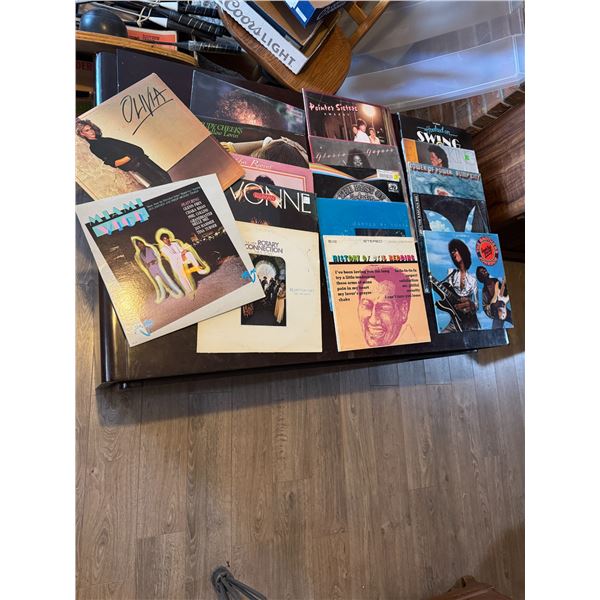Assorted records, Olivia, Miami Vice, pointer sisters, etc.