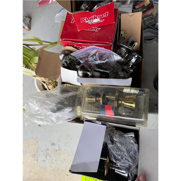 Assorted door hardware items